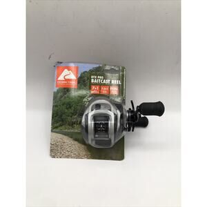 New Ozark Trail OTX PRO Baitcast Fishing Reel Gray 7.0:1 Ratio DUAL BRAKE